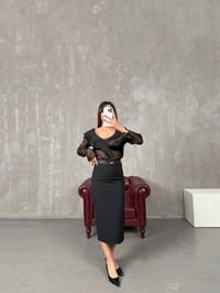 Nalya Siyah ZR Model Yırtmaçlı Kalem EtekGausETEKGU100528