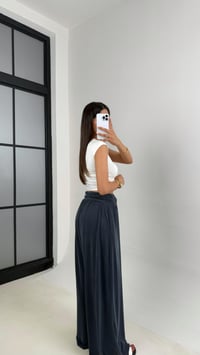 Antrasit Beli Çapraz Lastikli Bol Paça Oys Muadil Pantolon Gaus00606GausPANTOLONGU1002423