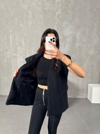 Ares Siyah Vatkalı Kırçıllı Astarlı YelekGausYELEKGU00903924