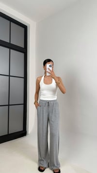 Gri Beli Lastikli Cepli Triko Eşofman Altı Gaus00594GausEŞOFMANGU1002388