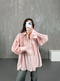 Kalis Pembe Büzgülü Oversize GömlekGausGÖMLEKGU100962