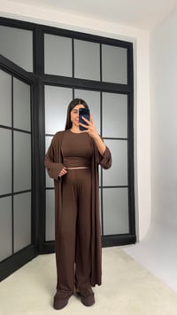 Kahve Kaşmir Yumuşak Dokulu Likralı 3'lü Premium Takım GAUS-01171GAUSTAKIMGAUS-01171