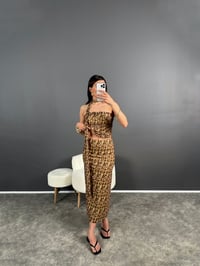 Zr Model Leoparlı Bluz Etek Takım GausTAKIMGU007945