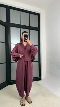 Mürdüm MD Muadil Gömlek Beli Lastikli Şalvar Pantolon Tencel Takım GAUS-01500GAUSTAKIMGAUS-01500
