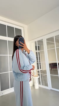 Mavi TWST Model Şerit Detaylı Hırka Beli Lastikli Eşofman Takım GAUS-02079GAUSTAKIMGAUS-02079
