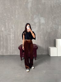 Crans Kahve Kadife PantolonGausPANTOLONGU00904094