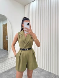 Haki V Yaka Kemerli Cepli Tulum Gaus00307GausTULUMGU1001702