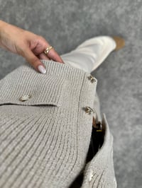 Juli Vizon Gold Düğmeli Örme YelekGausYELEKGU00903454