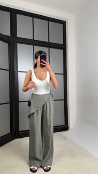 Haki Bandana Detaylı Tencel Pantolon GAUS-01424GAUSPANTOLONGAUS-01424