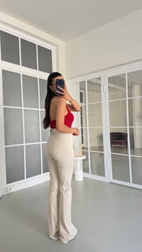Krem İspanyol Paça Likralı Jean GAUS-01301GAUSDENİM PANTOLONGAUS-01301