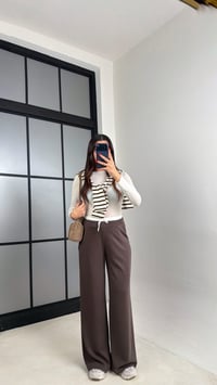 Kahve Beli Lastikli Modal Kumaş Pantolon GAUS-00914GAUSPANTOLONGAUS-00914