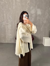 Rase Ekru Atkılı HırkaGausHIRKAGU00903857