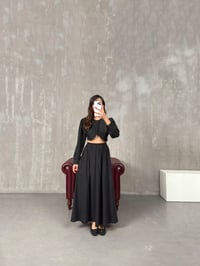 Mona Siyah Tensel Cepli Uzun EtekGausETEKGU100434