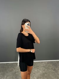 Siyah Salaş Rahat TshirtGausTSHIRTGU008370