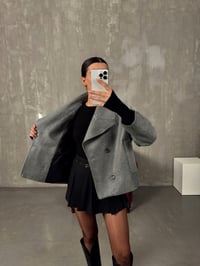 Bobby Gri ZR Model Astarlı Kaşe CeketGausCEKETGU00904220