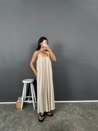 İlya Taş Oysh Modal Kumaş Cepli Askılı Rahat ElbiseGausELBİSEGU008817