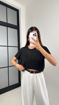 Siyah Bisiklet Yaka MD Muadil Basic Tshirt Gaus00572GausTSHIRTGU1002337