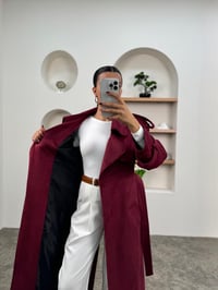 Aura Bordo Kuşaklı Premium Süet KabanGausKABANGU00903538