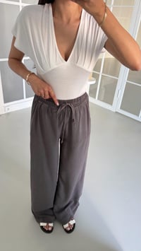Antrasit Beli Lastikli Tencel Denim Pantolon GAUS-01474GAUSDENİM PANTOLONGAUS-01474