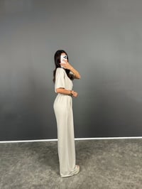 Nore Taş Modal Kumaş Rahat Dokuma Kısa Kol Tshirt Pantolon TakımGausTAKIMGU008714