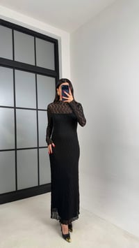 Siyah Astarlı Dantel Elbise GAUS-00957GAUSELBİSEGAUS-00957