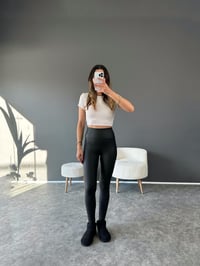 Deri Mat Deri Şardonlu Tayt GausTAYTGU002859