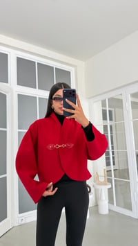 Kırmızı Tokalı Kaşe Premium Ceket GAUS-02102GAUSJacketsGAUS-02102