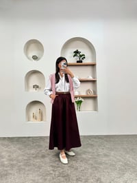 Gosa Bordo Beli Lastikli Gabardin Kumaş EtekGausETEKGU00903513