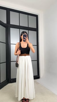 Ekru Kemerli Astarlı Etek GAUS-01549GAUSETEKGAUS-01549