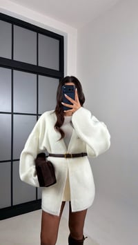 Ekru Oversize Triko Hırka GAUS-00525GAUSHIRKAGAUS-00525