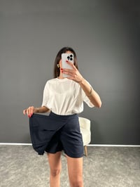 Lacivert Pileli Şort EtekGausETEKGU004266