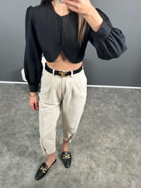 Keten Paçası Düğmeli Pantolon GausPANTOLONGU007959