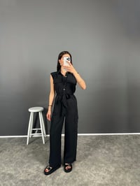 ORJ BRS Siyah Kemerli Uzun TulumGausTULUMGU008156