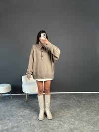 Kahve  Pinterest Düğmeli KazakGausKAZAKGU002607