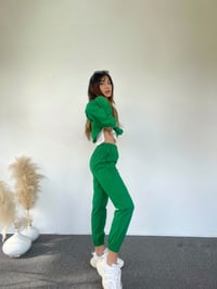 Benetton Yeşili Yumuşak Dokulu Bisiklet Yaka TakımGausTAKIMGU00626