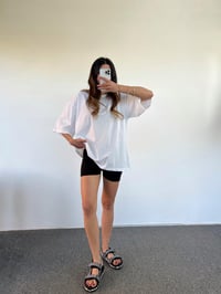 Beyaz Oversize Tshirt GausTSHIRTGU00937