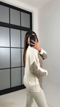 Vizon İki Yakalı Tasarım Triko Kazak GAUS-00578GAUSKAZAKGAUS-00578