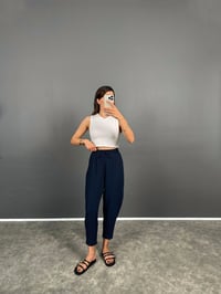 Arion Lacivert Ayrobin Keten PantolonGausPANTOLONGU008498