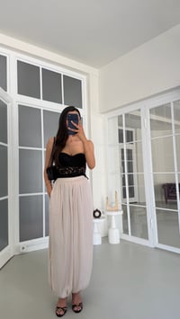 Bej Yumuşak Dokulu Saten Şalvar Pantolon GAUS-01812GAUSPANTOLONGAUS-01812
