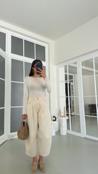 Krem Balon Denim Pantolon GAUS-01883GAUSDenim PantsGAUS-01883