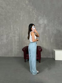 Açık Mavi Beli Lastikli İnce Denim Pantolon Gaus00203GausDenim PantsGU1001476