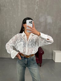Nevada Beyaz Dantelli GömlekGausGÖMLEKGU100631