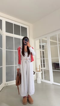 Gri Kapüşonlu Hırka Beli Lastikli Geniş Paça Pantolon İkili OYS Modal Kumaş Takım GAUS-02152GAUSSuitsGAUS-02152