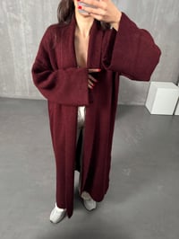Nivera Bordo Oversize Premium Uzun HırkaGausHIRKAGU00904277