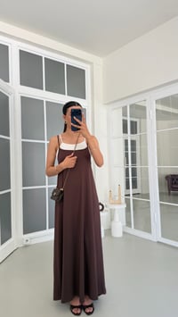 Kahve Atlet Detaylı Tasarım Elbise GAUS-01737GAUSELBİSEGAUS-01737