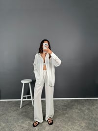 Ahel Beyaz Premium Oversize İkili Takım GausTAKIMGU008049