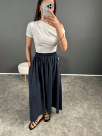 Mira Lacivert Premium Tensel Kumaş Cepli EtekGausETEKGU007299