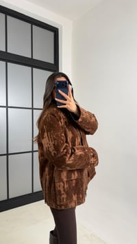 Kahve Kadife Yakalı Efektli Premium Mont GAUS-00791GAUSMONTGAUS-00791