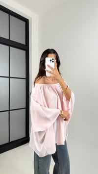 Pembe Yarasa Kol Şifon Bluz Gaus00574GausBLUZGU1002342