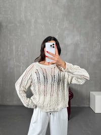 Mevis Taş Ajur Detaylı Triko KazakGausKAZAKGU100595